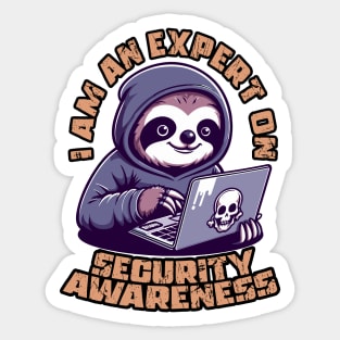 Security Awareness Hacker Sloth Sticker